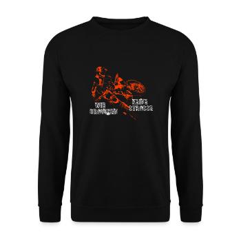 Motocross - Unisex Sweatshirt - black - Front - Alina (178cm) & Michal (187cm)