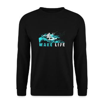 Wakeboarder gift wakeboard waterskiing - Unisex Sweatshirt - black - Front - Alina (178cm) & Michal (187cm)
