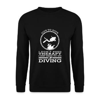 SCUBA DIVING Plongée Diving Dive fier plongeur - Sweat-shirt Unisexe - noir - Devant - Alina (178cm) & Michal (187cm)