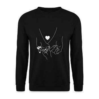 Famille - Sweat-shirt Unisexe - noir - Devant - Alina (178cm) & Michal (187cm)