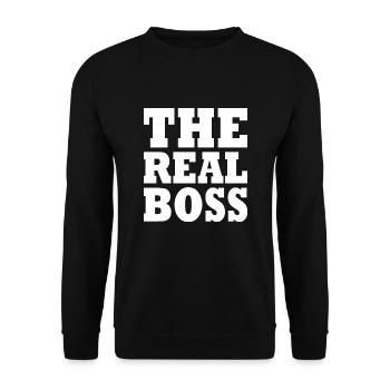 The real boss - Sweat-shirt Unisexe - noir - Devant - Alina (178cm) & Michal (187cm)