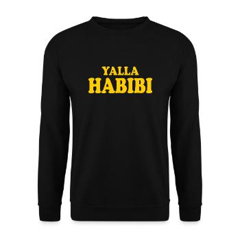 Yalla habibi - Unisex Sweatshirt - black - Front - Alina (178cm) & Michal (187cm)