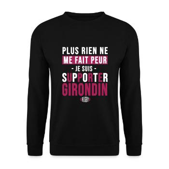 Rugby Bordeaux cadeau supporter girondin - Sweat-shirt Unisexe - noir - Devant - Alina (178cm) & Michal (187cm)