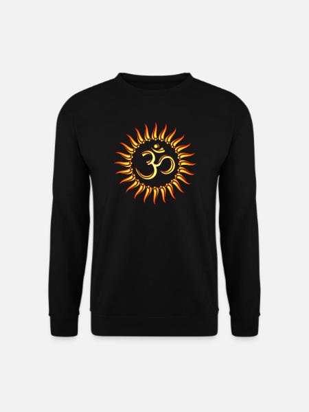 Om mantra symbol sun yoga buddhism spiritual - Unisex Sweatshirt - black