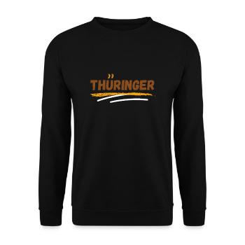 Thüringer Bratwurst Thüringen Ostdeutschland - Unisex Pullover - Schwarz - Vorne - Alina (178cm) & Michal (187cm)