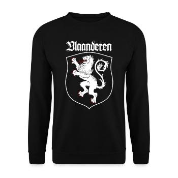 Lion des Flandres - Sweat-shirt Unisexe - noir - Devant - Alina (178cm) & Michal (187cm)