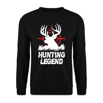 Hunting Legend - Unisex Sweatshirt - black - Front - Alina (178cm) & Michal (187cm)