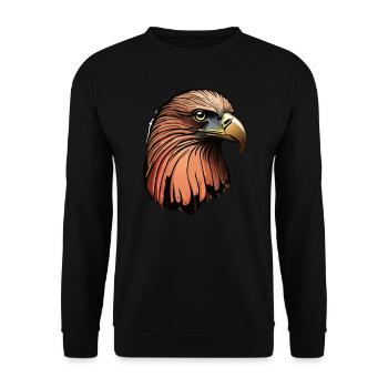 Eagle - Unisex Sweatshirt - black - Front - Alina (178cm) & Michal (187cm)