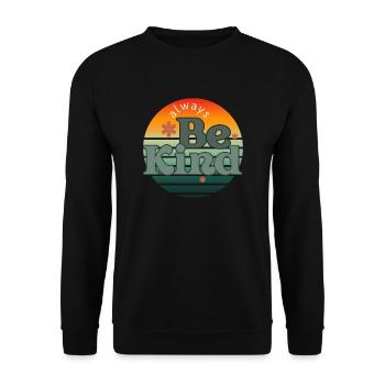 Aways Be Kind - Unisex Pullover - Schwarz - Vorne - Alina (178cm) & Michal (187cm)