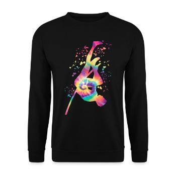 Pole Vaulter Kids Pole Vault - Unisex Sweatshirt - black - Front - Alina (178cm) & Michal (187cm)