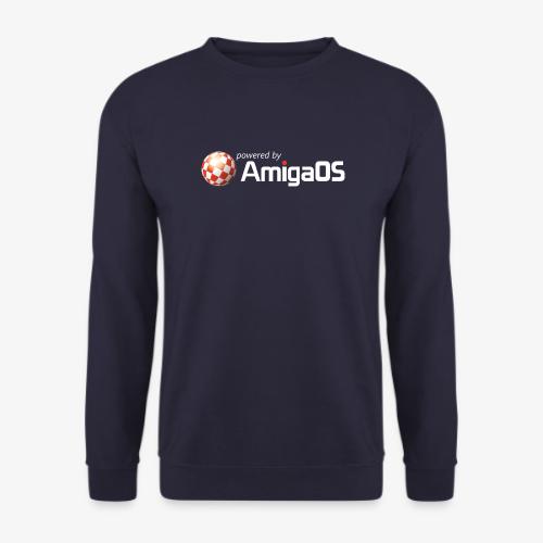 PoweredByAmigaOS white - Unisex Sweatshirt