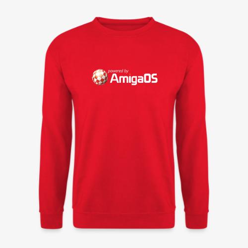 PoweredByAmigaOS white - Unisex Sweatshirt