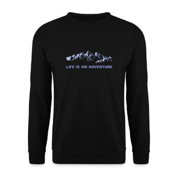 La vie est une aventure - Sweat-shirt Unisexe - noir - Devant - Alina (178cm) & Michal (187cm)