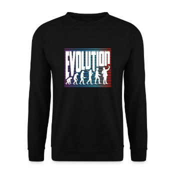 évolution - Sweat-shirt Unisexe - noir - Devant - Alina (178cm) & Michal (187cm)