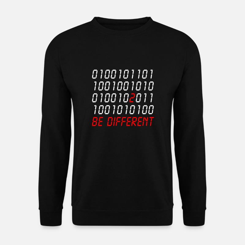 0100101 be different nerd programer gift idea - Unisex Pullover - Schwarz
