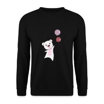 Ours polaire Mouches en peluche pour les enfants - Sweat-shirt Unisexe - noir - Devant - Alina (178cm) & Michal (187cm)
