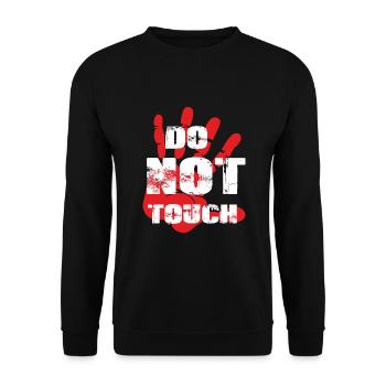 Do not touch - Unisex Sweatshirt - black - Front - Alina (178cm) & Michal (187cm)
