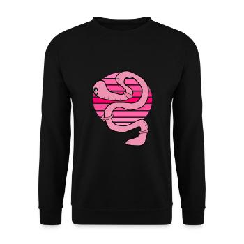 Wurm Sonnenuntergang - Unisex Pullover - Schwarz - Vorne - Alina (178cm) & Michal (187cm)