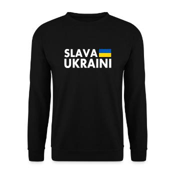 Slava ukraini - Unisex Sweatshirt - black - Front - Alina (178cm) & Michal (187cm)