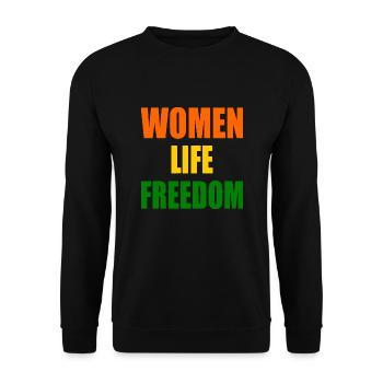 Women life freedom - Unisex Sweatshirt - black - Front - Alina (178cm) & Michal (187cm)