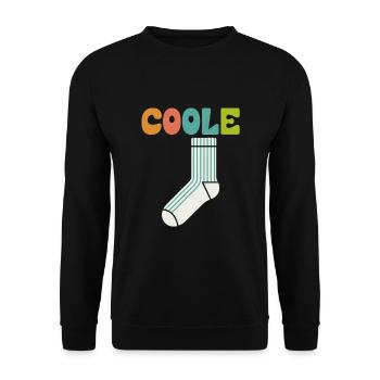 Cool sock - fun motivational design - Unisex Sweatshirt - black - Front - Alina (178cm) & Michal (187cm)