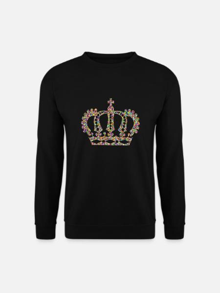 krone crown koenig king castle schloss tower burg1 - Unisex Pullover - Schwarz