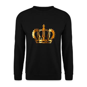 krone crown koenig king castle schloss tower burg2 - Unisex Pullover - Schwarz - Vorne - Alina (178cm) & Michal (187cm)