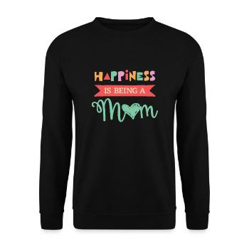 Luck is to be a mom. - Unisex Sweatshirt - black - Front - Alina (178cm) & Michal (187cm)