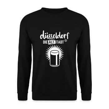Alt-Stadt Düsseldorf - Unisex Pullover - Schwarz - Vorne - Alina (178cm) & Michal (187cm)