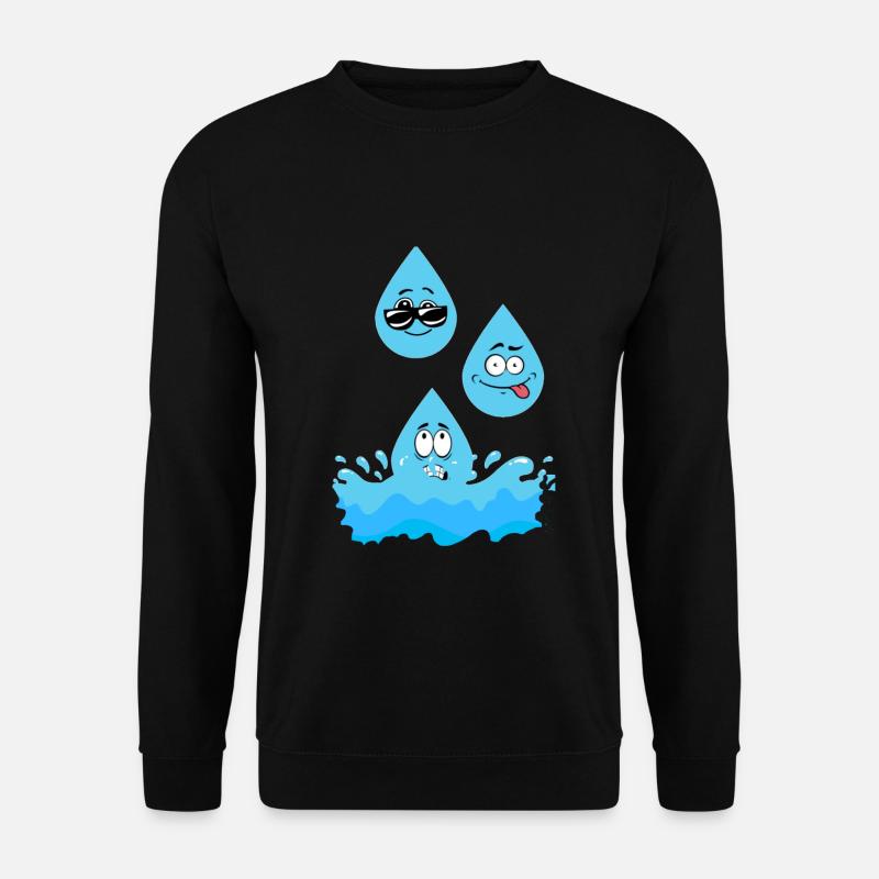 Tropfen auf den heißen Stein - Unisex Pullover - Schwarz