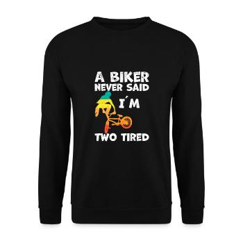 BMX Biker Racing Cascade - Sweat-shirt Unisexe - noir - Devant - Alina (178cm) & Michal (187cm)