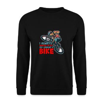 Les motards BMX qui aiment montrer leurs astuces - Sweat-shirt Unisexe - noir - Devant - Alina (178cm) & Michal (187cm)