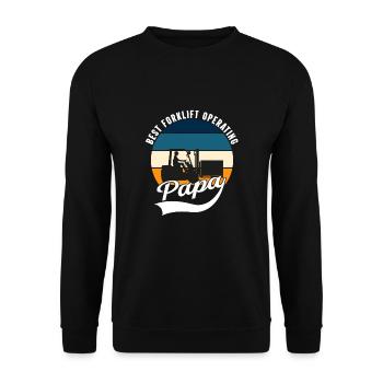Lagerarbeiter Warenhaus Gabelstaplerfahrer - Unisex Pullover - Schwarz - Vorne - Alina (178cm) & Michal (187cm)