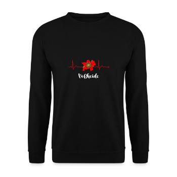 Lipperland Ostwestfalen Lippe Vossheide - Unisex Pullover - Schwarz - Vorne - Alina (178cm) & Michal (187cm)