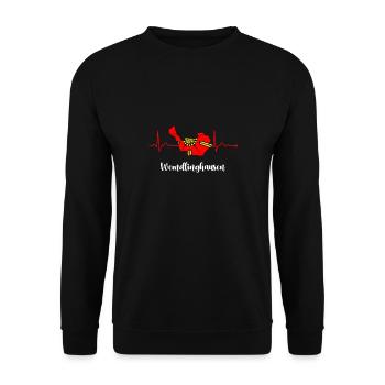 Lipperland Ostwestfalen Lippe Wendlinghausen - Unisex Pullover - Schwarz - Vorne - Alina (178cm) & Michal (187cm)
