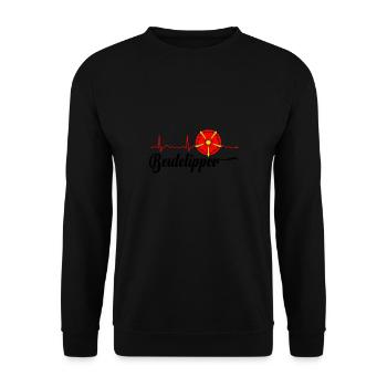 Lipperland Ostwestfalen Beutelipper Lippe - Unisex Pullover - Schwarz - Vorne - Alina (178cm) & Michal (187cm)