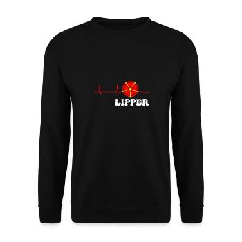 Lipper Lipperland Ostwestfalen Lippe - Unisex Pullover - Schwarz - Vorne - Alina (178cm) & Michal (187cm)