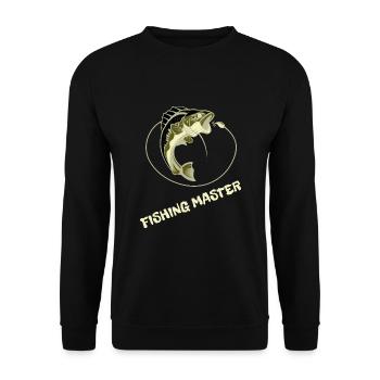 Master Angler. - Unisex Sweatshirt - black - Front - Alina (178cm) & Michal (187cm)
