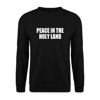 Peace in the holy land - Unisex Pullover - Schwarz - Vorne - Alina (178cm) & Michal (187cm)