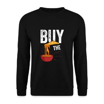 Buy the dip - Unisex Pullover - Schwarz - Vorne - Alina (178cm) & Michal (187cm)