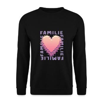 Familie - Unisex Pullover - Schwarz - Vorne - Alina (178cm) & Michal (187cm)