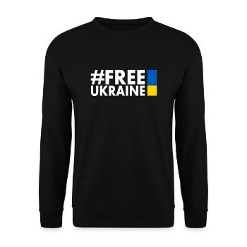 Free ukraine - Unisex Sweatshirt - black - Front - Alina (178cm) & Michal (187cm)