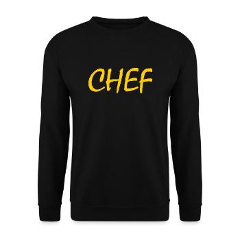 Chef - Unisex Pullover - Schwarz - Vorne - Alina (178cm) & Michal (187cm)