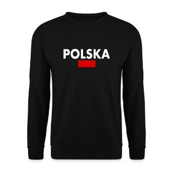 Polska - Unisex Sweatshirt - black - Front - Alina (178cm) & Michal (187cm)