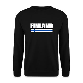 FINLAND FINNISH FLAG - Unisex Sweatshirt - black - Front - Alina (178cm) & Michal (187cm)