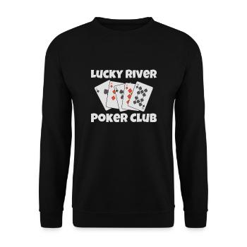 Lucky River Poker Club - Sweat-shirt Unisexe - noir - Devant - Alina (178cm) & Michal (187cm)