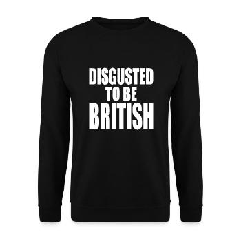 disgusted to be british - Sweat-shirt Unisexe - noir - Devant - Alina (178cm) & Michal (187cm)
