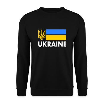 Ukraine - Unisex Pullover - Schwarz - Vorne - Alina (178cm) & Michal (187cm)
