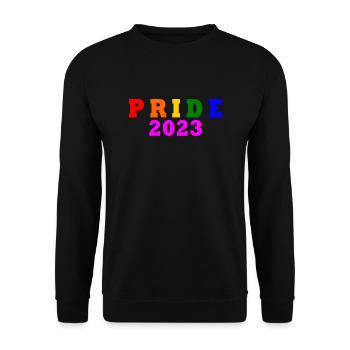 Pride 2023 - Unisex Pullover - Schwarz - Vorne - Alina (178cm) & Michal (187cm)