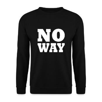 No way - Unisex Sweatshirt - black - Front - Alina (178cm) & Michal (187cm)